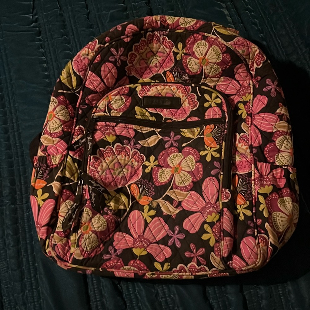 Vera Bradley Backpack Large Travel Floral Quilted Bag Pirouette